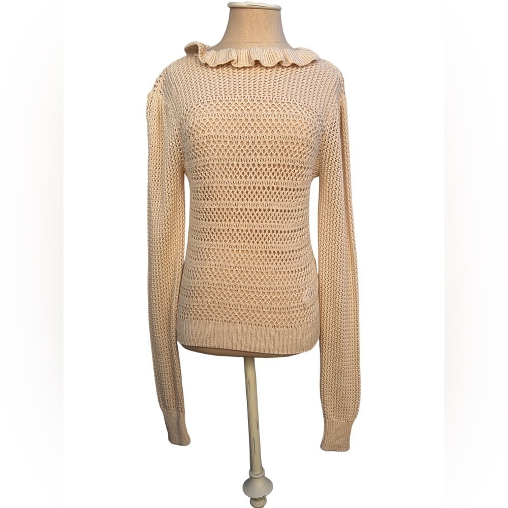 NWT 7 For All Mankind Ruffle Neck Sweater Size Small